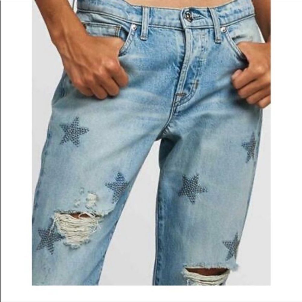 🇬🇧Hudson Riley Crop Relaxed Straight Jeans Size 26 - Picture 4 of 13
